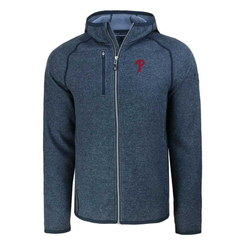 Philadelphia Phillies Cutter & Buck Mainsail Full-Zip Hooded Jacket Outlet