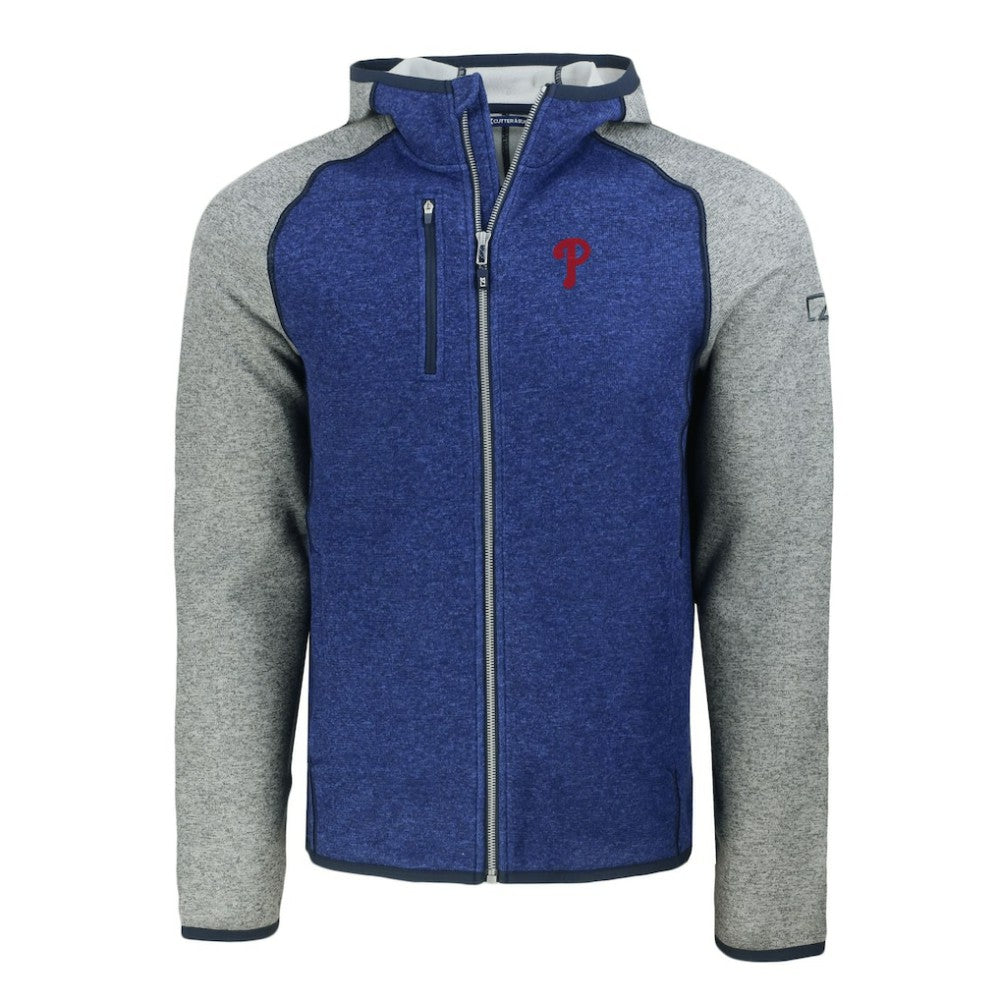 Philadelphia Phillies Cutter & Buck Mainsail Full-Zip Hooded Jacket Sale
