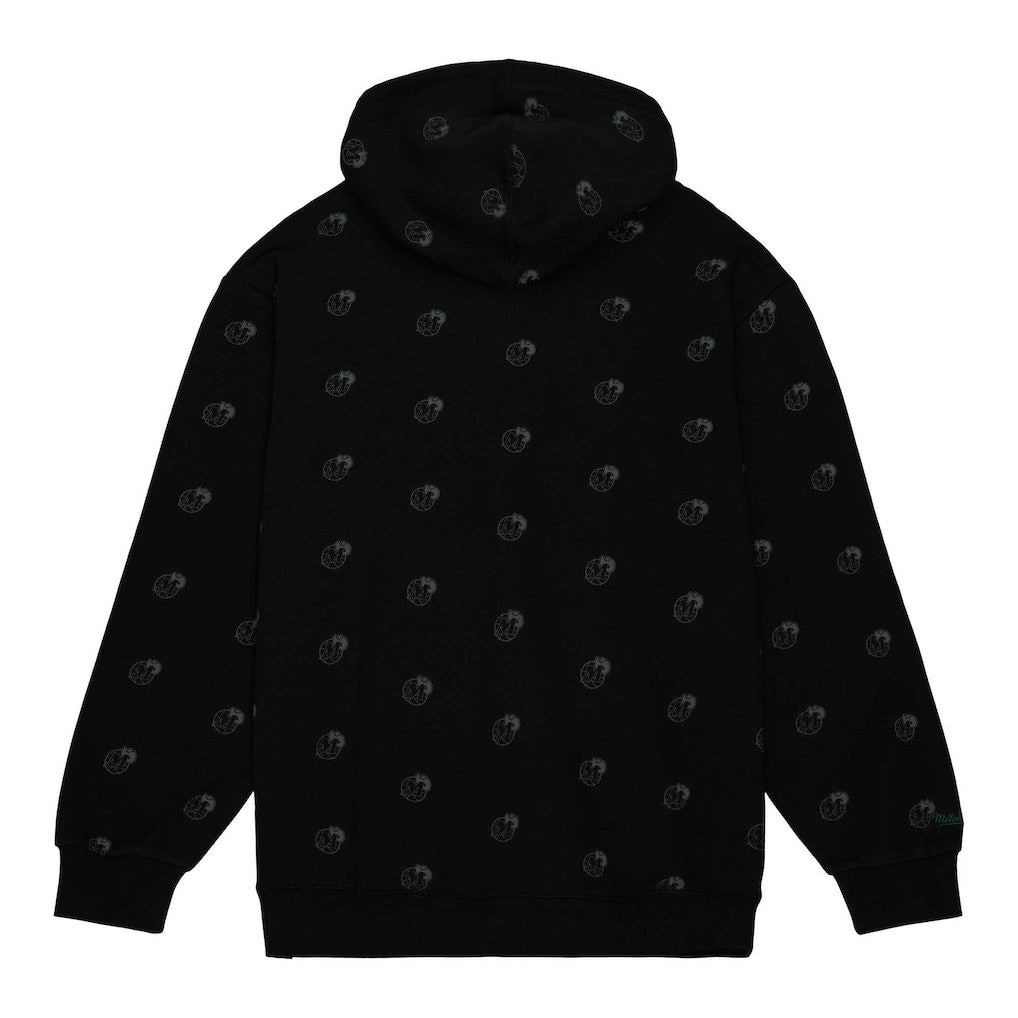 Mitchell & Ness Dallas Mavericks Hardwood Classics Allover Print Pullover Hoodie Black