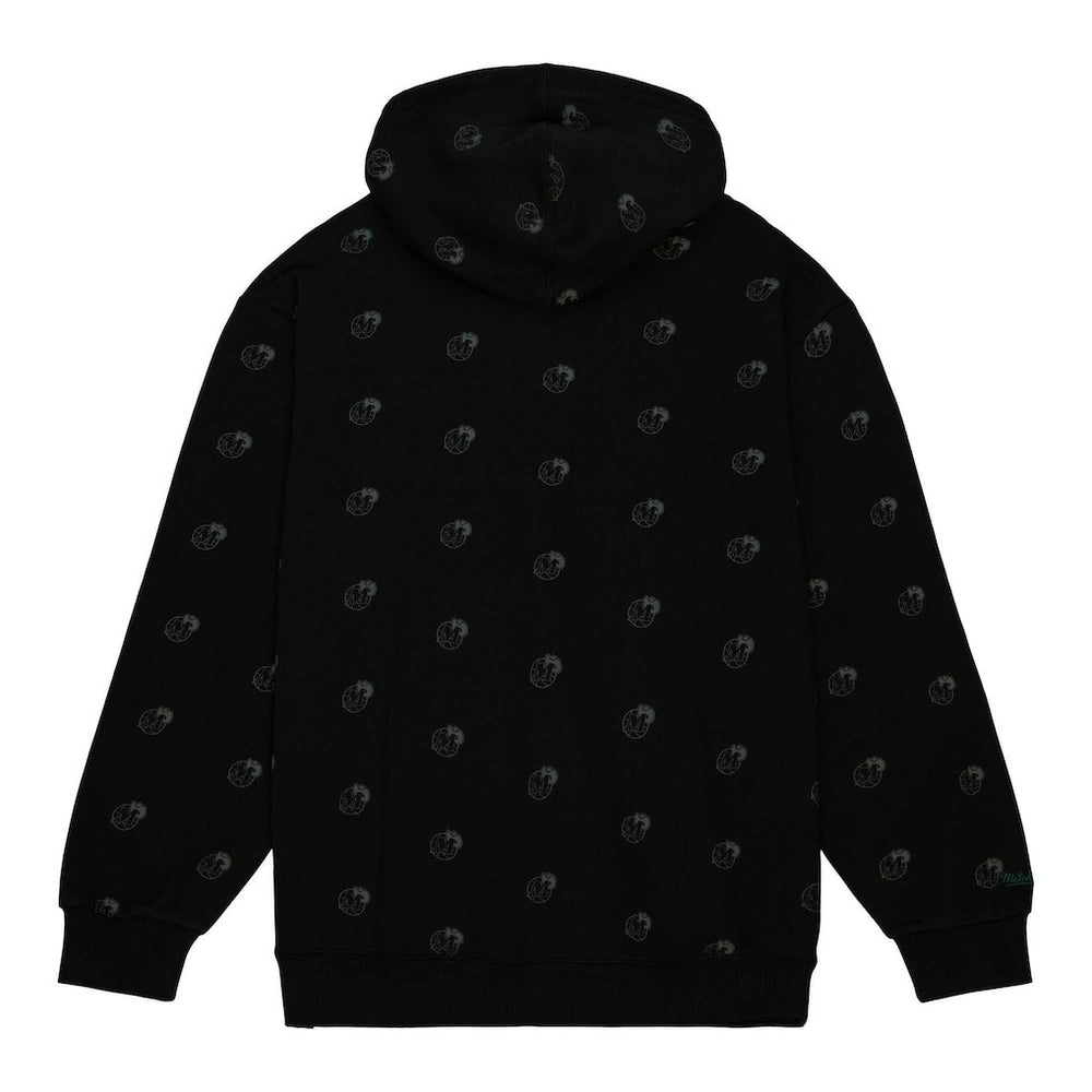 Mitchell & Ness Dallas Mavericks Hardwood Classics Allover Print Pullover Hoodie Black