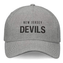 New Jersey Devils Fanatics Elements A-Frame Leather Strapback Hat - Heather Gray | Fanatics sale