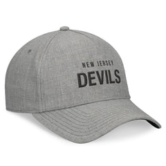 New Jersey Devils Fanatics Elements A-Frame Leather Strapback Hat - Heather Gray | Fanatics sale