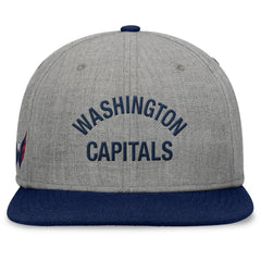Washington Capitals Fanatics Elements Flat Brim Leather Strapback Hat - Heather Gray | Fanatics near me