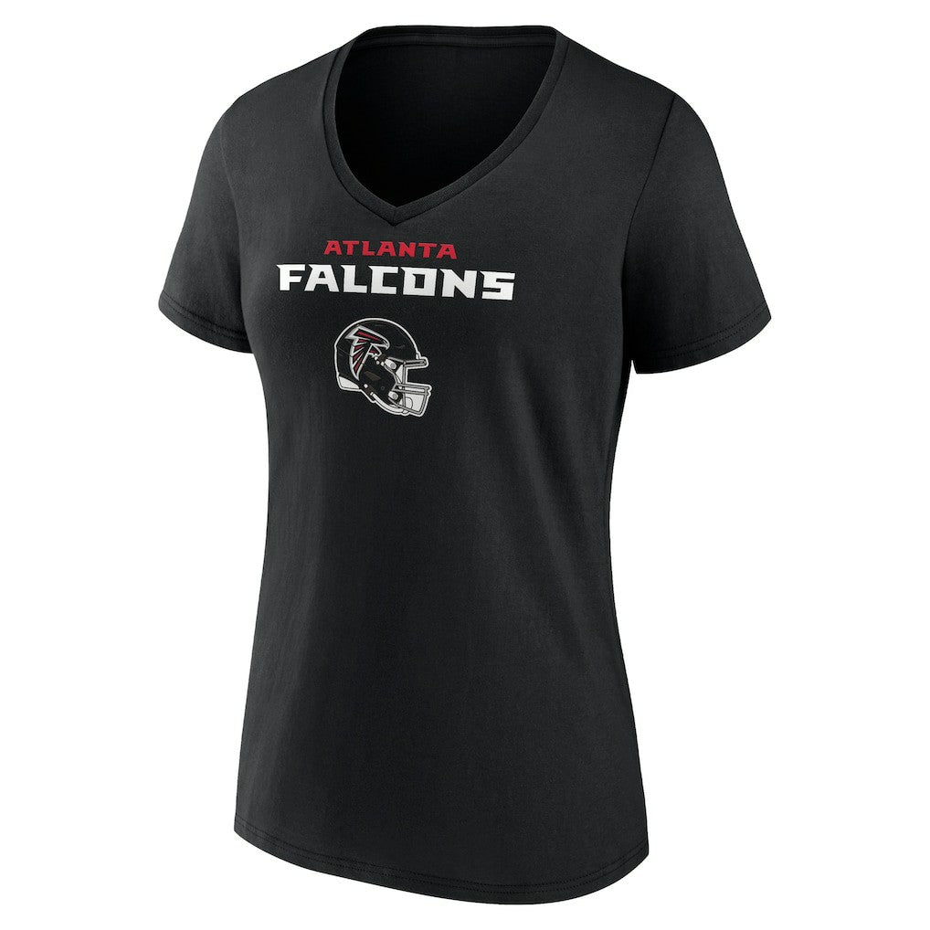 Bijan Robinson Atlanta Falcons Women's Team Wordmark Name & Number V-Neck T-Shirt - Black - NFL