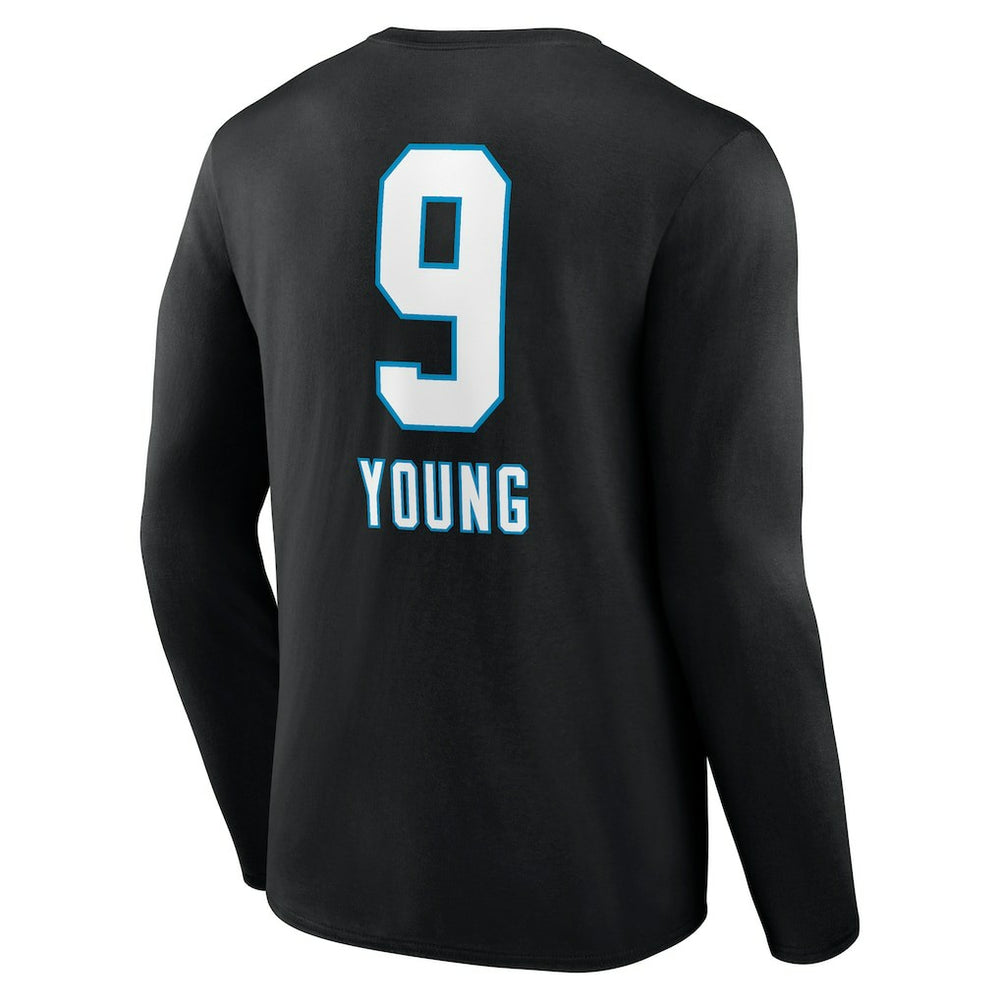 Bryce Young Carolina Panthers Team Wordmark Name & Number Long Sleeve T-Shirt - Black - NFL