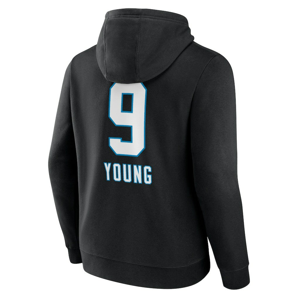 Bryce Young Carolina Panthers Team Wordmark Name & Number Pullover Hoodie - Black - NFL