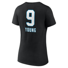 Bryce Young Carolina Panthers Women's Team Wordmark Name & Number V-Neck T-Shirt - Black - NFL