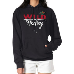 Minnesota Wild G-III 4Her by Carl Banks Women's Team Sport Tri-Blend Fleece Hoodie - Black | NHL Lifestyle