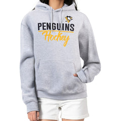 Pittsburgh Penguins G-III 4Her by Carl Banks Women's Team Sport Tri-Blend Fleece Hoodie - Heather Gray | NHL Lifestyle
