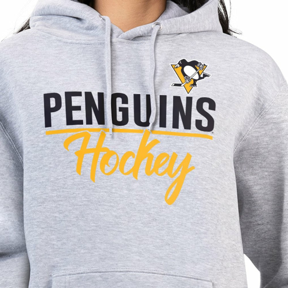 Pittsburgh Penguins G-III 4Her by Carl Banks Women's Team Sport Tri-Blend Fleece Hoodie - Heather Gray | NHL Lifestyle
