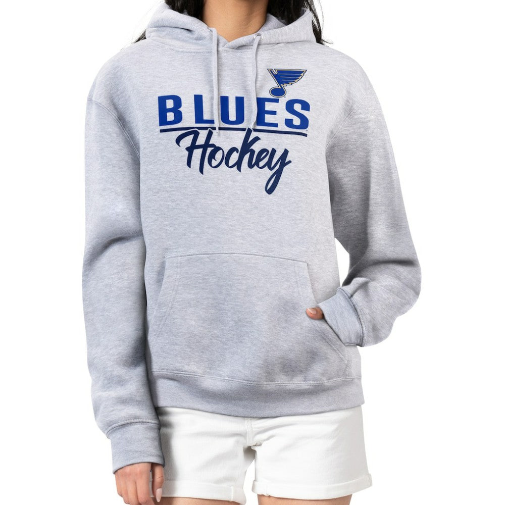 St. Louis Blues G-III 4Her by Carl Banks Women's Team Sport Tri-Blend Fleece Hoodie - Heather Gray | NHL on sale