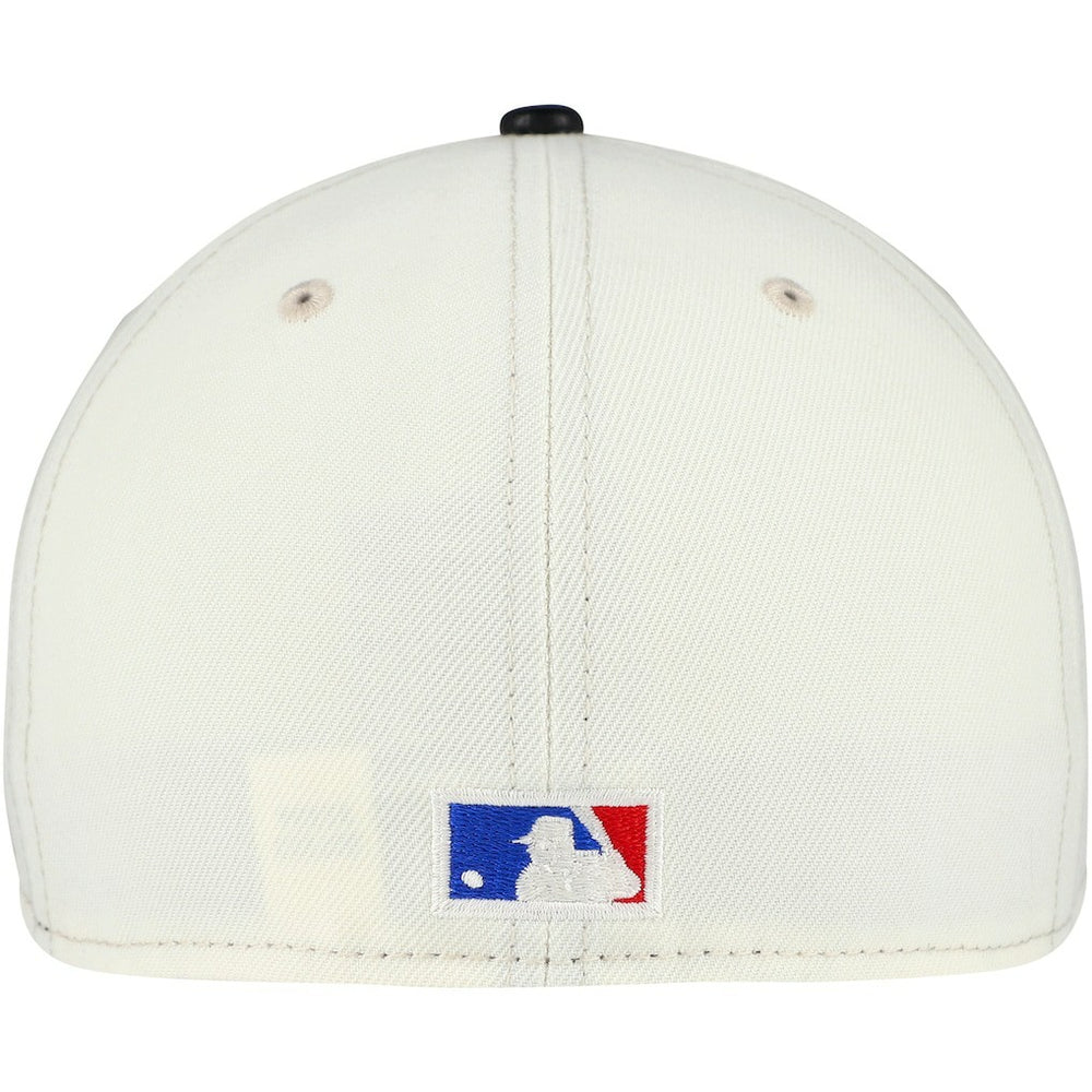 New Era Chicago Bulls Faux Leather Visor Two-Tone 59FIFTY Fitted Hat Cream/Black