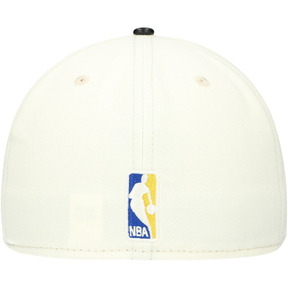 New Era Golden State Warriors Faux Leather Visor Two-Tone 59FIFTY Fitted Hat White/Black