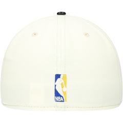 New Era Golden State Warriors Faux Leather Visor Two-Tone 59FIFTY Fitted Hat White/Black