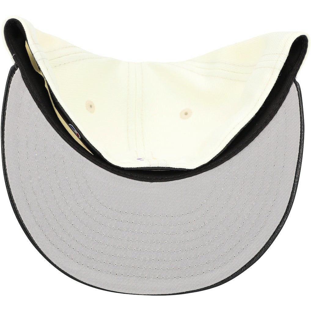 New Era Los Angeles Lakers Faux Leather Visor Two-Tone 59FIFTY Fitted Hat White/Black