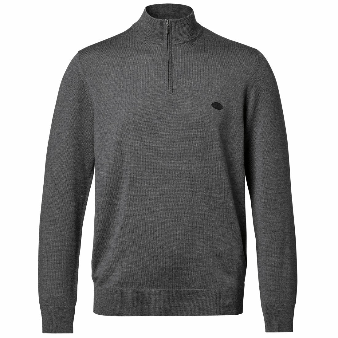 New York Jets Charles Tyrwhitt Merino Quarter-Zip Pullover Sweater - Gray - NFL