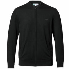 New York Jets Charles Tyrwhitt Merino Full-Zip Sweater - Black - NFL