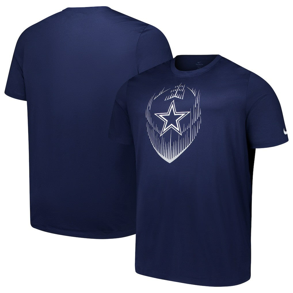 Dallas Cowboys Big & Tall Blitz Legend Icon T-Shirt - Navy - Nike
