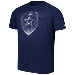 Dallas Cowboys Big & Tall Blitz Legend Icon T-Shirt - Navy - Nike