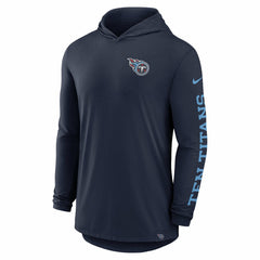 Tennessee Titans Blitz Tri-Blend Dri-FIT Long Sleeve Hoodie T-Shirt - Navy - Nike