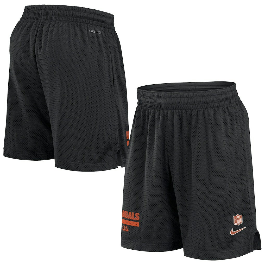 Cincinnati Bengals 2024 Sideline Performance Mesh Shorts - Black - Nike