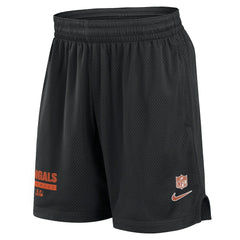 Cincinnati Bengals 2024 Sideline Performance Mesh Shorts - Black - Nike