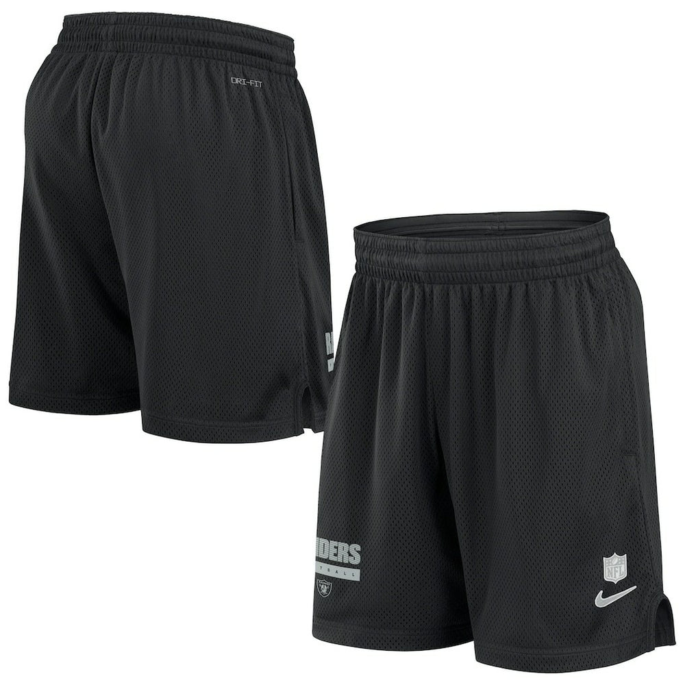 Las Vegas Raiders 2024 Sideline Performance Mesh Shorts - Black - Nike