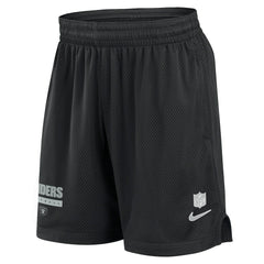 Las Vegas Raiders 2024 Sideline Performance Mesh Shorts - Black - Nike