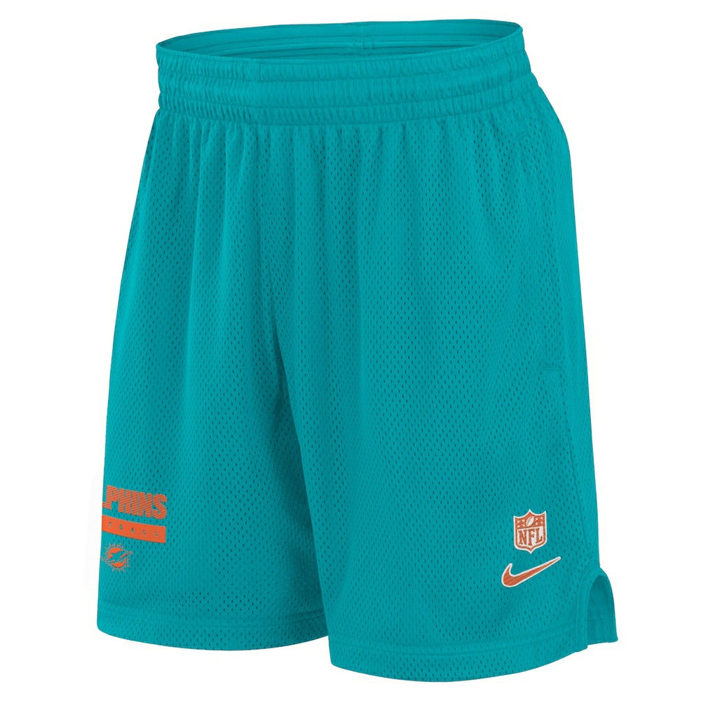 Miami Dolphins 2024 Sideline Performance Mesh Shorts - Aqua - Nike