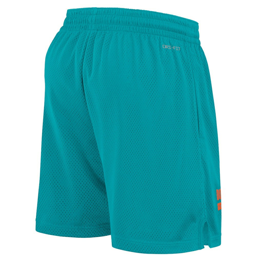 Miami Dolphins 2024 Sideline Performance Mesh Shorts - Aqua - Nike