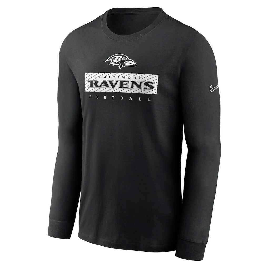 Baltimore Ravens Sideline Dri-FIT Long Sleeve T-Shirt - Black - Nike