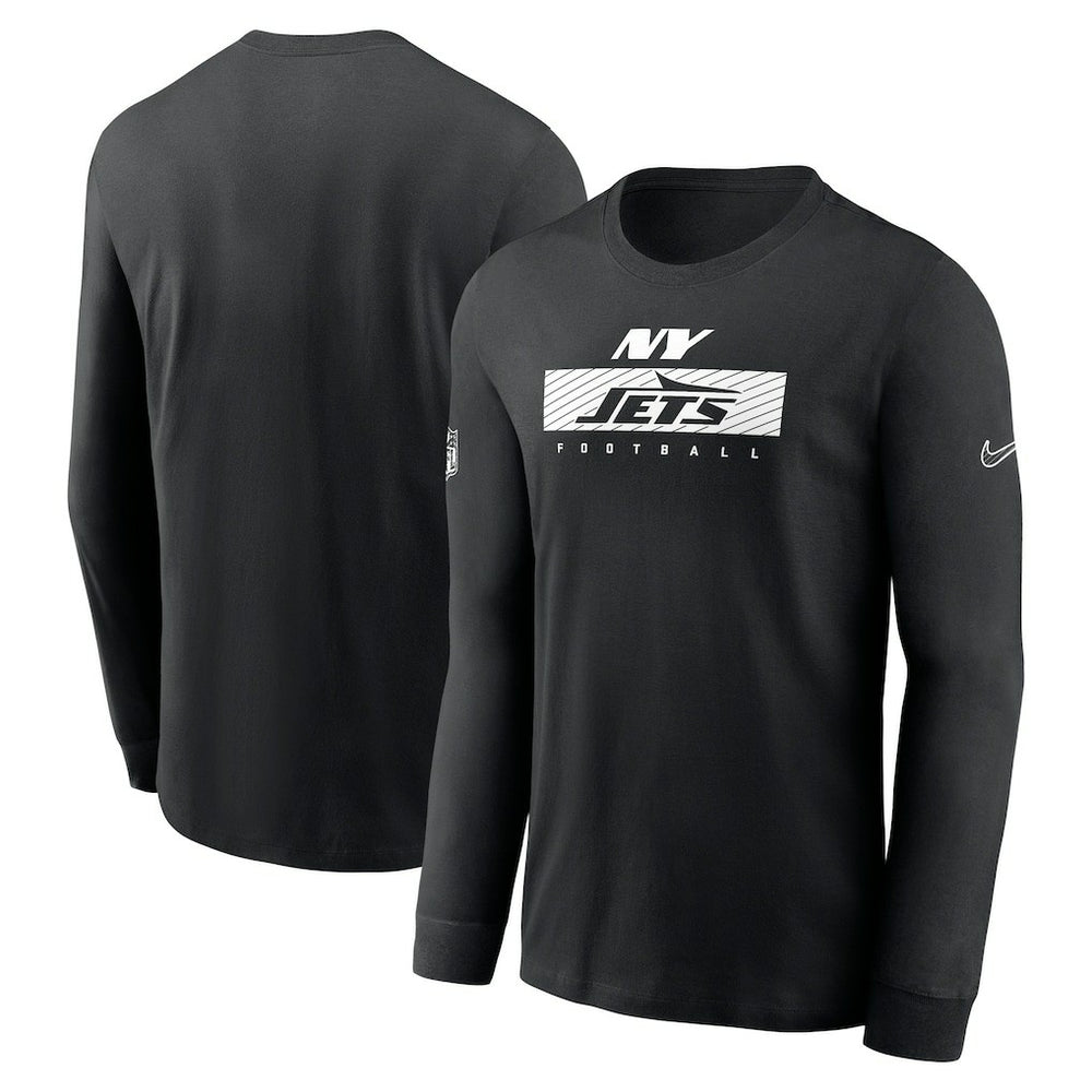 New York Jets Sideline Dri-FIT Long Sleeve T-Shirt - Black - Nike