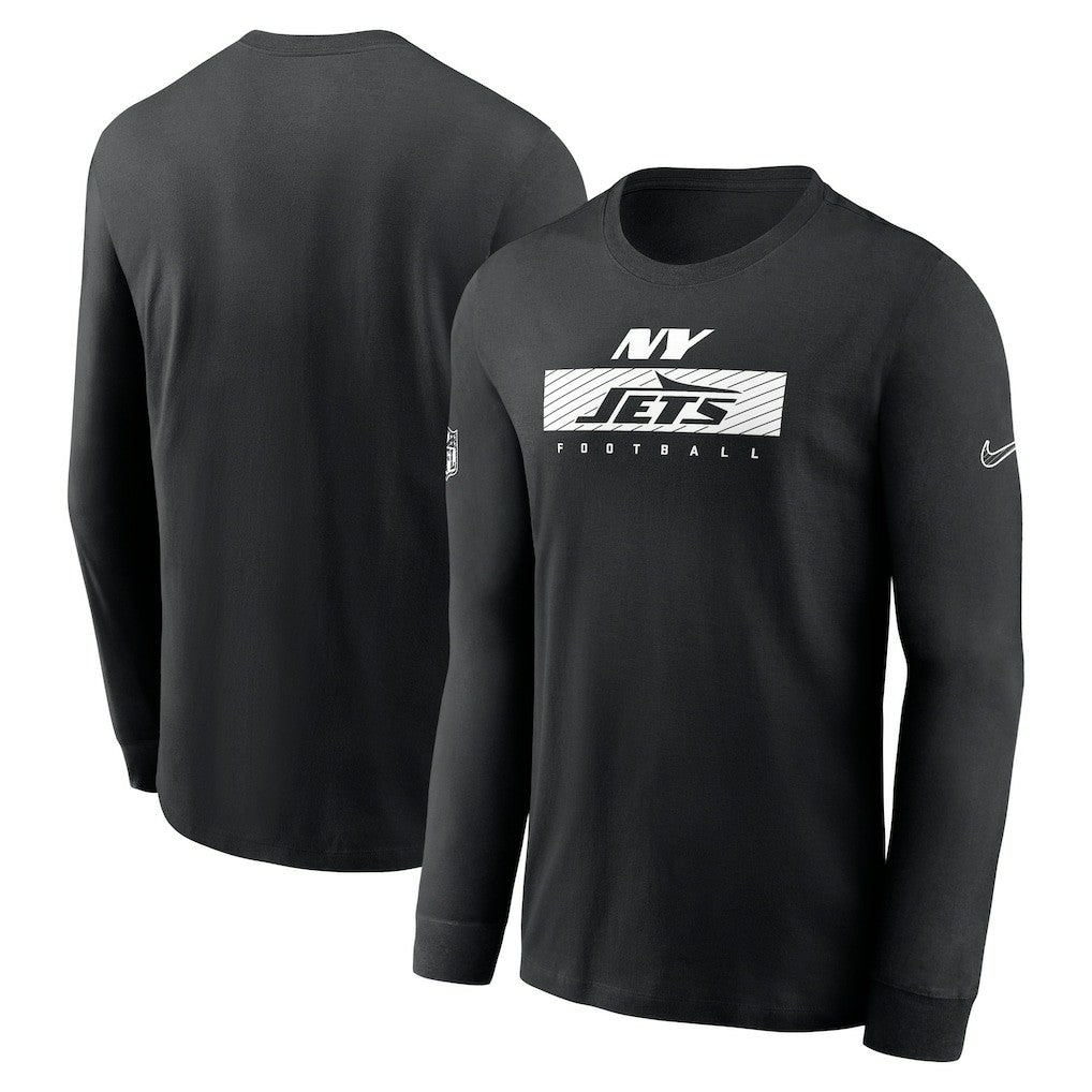 New York Jets Sideline Dri-FIT Long Sleeve T-Shirt - Black - Nike