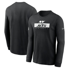 New York Jets Sideline Dri-FIT Long Sleeve T-Shirt - Black - Nike