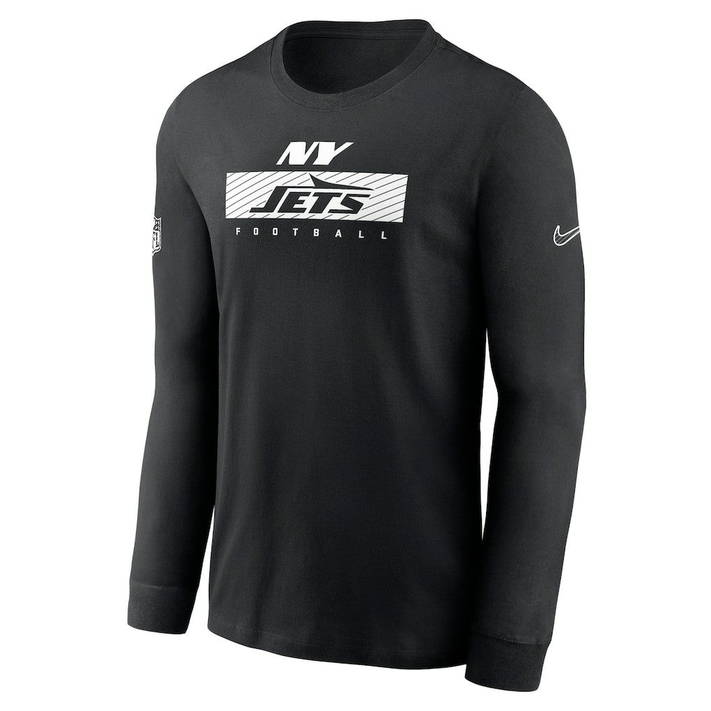 New York Jets Sideline Dri-FIT Long Sleeve T-Shirt - Black - Nike