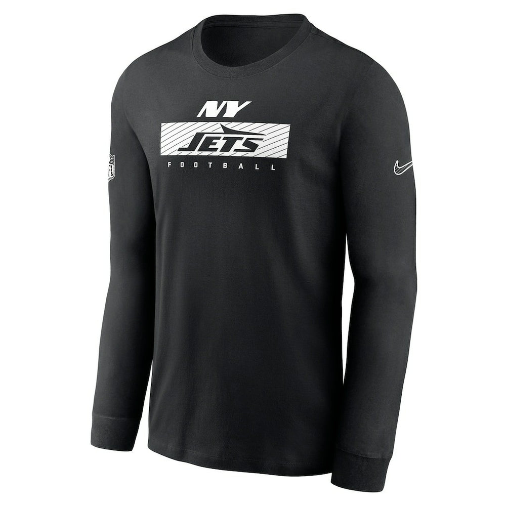 New York Jets Sideline Dri-FIT Long Sleeve T-Shirt - Black - Nike