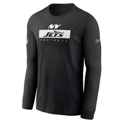 New York Jets Sideline Dri-FIT Long Sleeve T-Shirt - Black - Nike