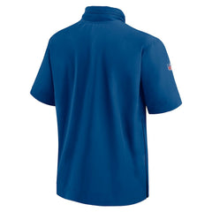 Indianapolis Colts 2024 Sideline Coach Short Sleeve Half-Zip Hoodie Jacket - Royal - Nike