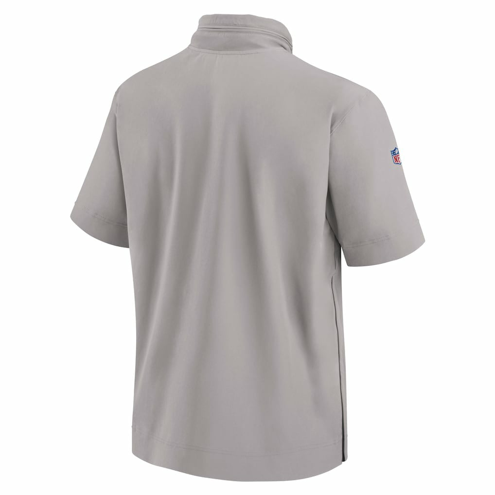 Miami Dolphins 2024 Sideline Coach Short Sleeve Half-Zip Hoodie Jacket - Gray - Nike