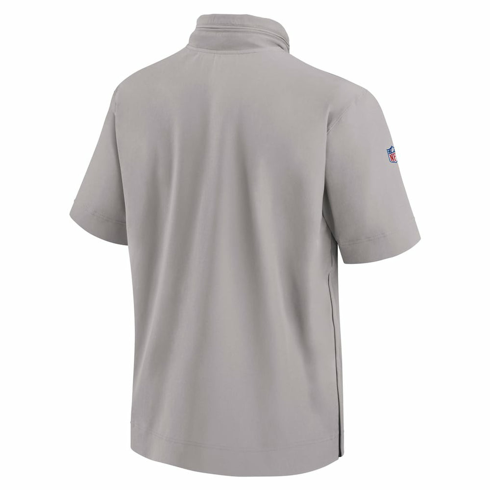 Miami Dolphins 2024 Sideline Coach Short Sleeve Half-Zip Hoodie Jacket - Gray - Nike