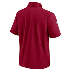 Washington Commanders 2024 Sideline Coach Short Sleeve Half-Zip Hoodie Jacket - Burgundy - Nike