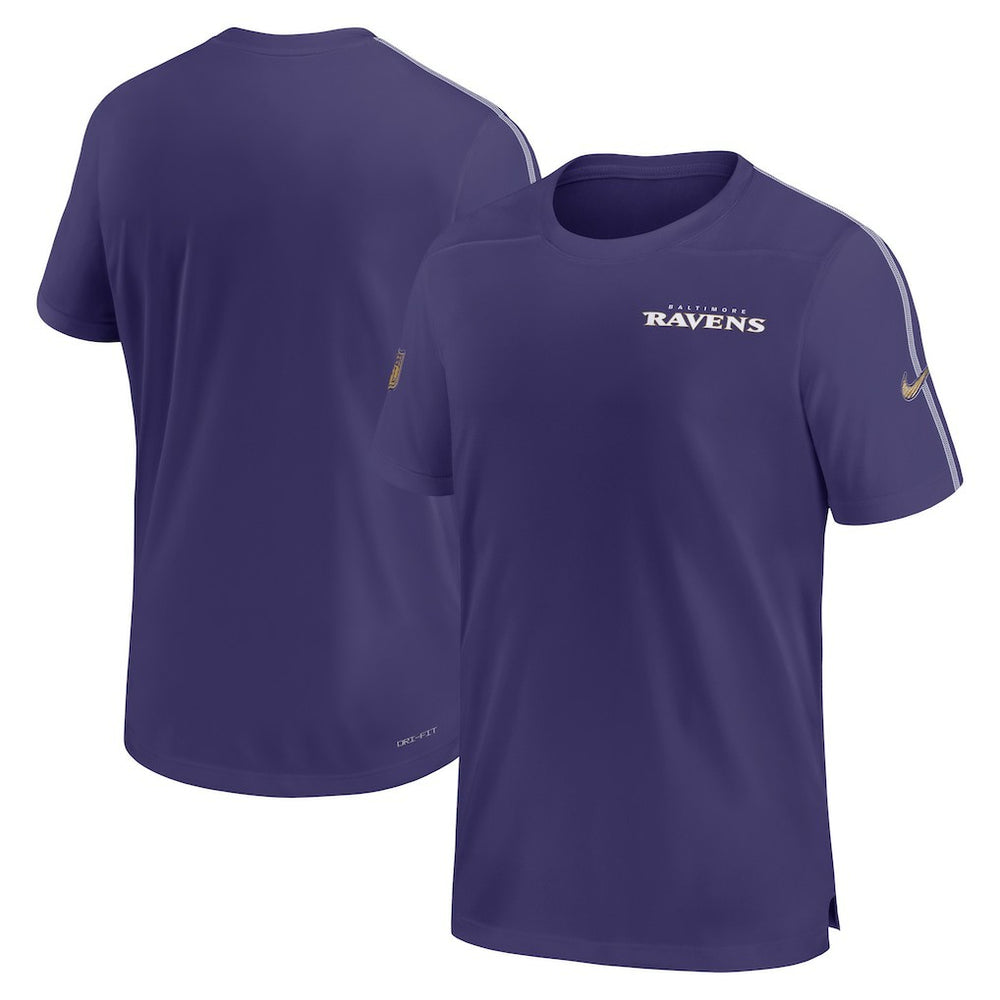 Baltimore Ravens 2024 Sideline Coach UV Performance T-Shirt - Purple - Nike