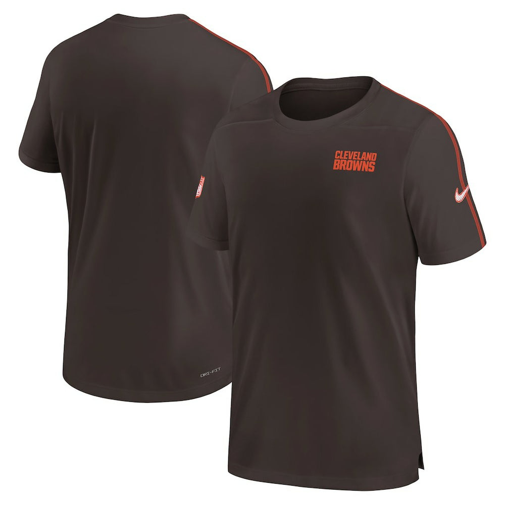 Cleveland Browns 2024 Sideline Coach UV Performance T-Shirt - Brown - Nike