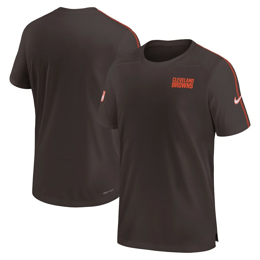 Cleveland Browns 2024 Sideline Coach UV Performance T-Shirt - Brown - Nike
