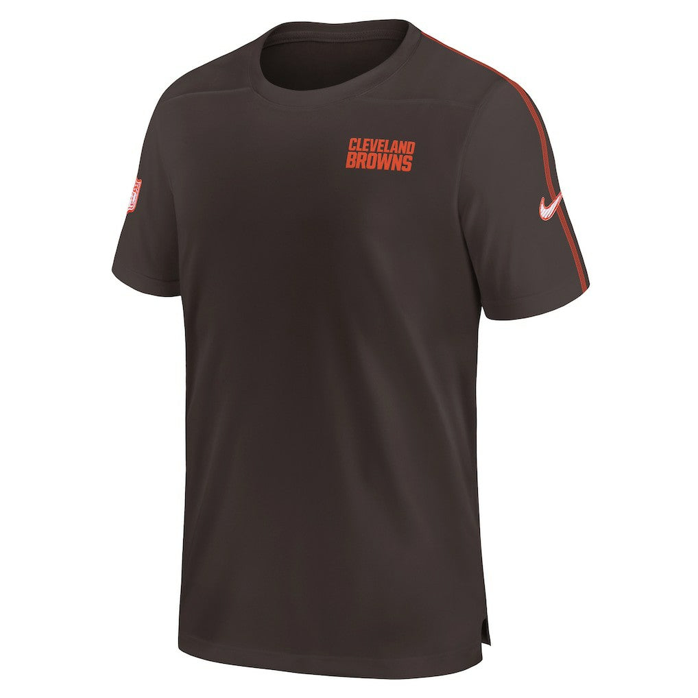 Cleveland Browns 2024 Sideline Coach UV Performance T-Shirt - Brown - Nike