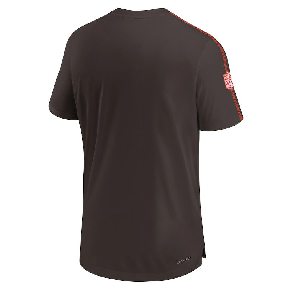 Cleveland Browns 2024 Sideline Coach UV Performance T-Shirt - Brown - Nike