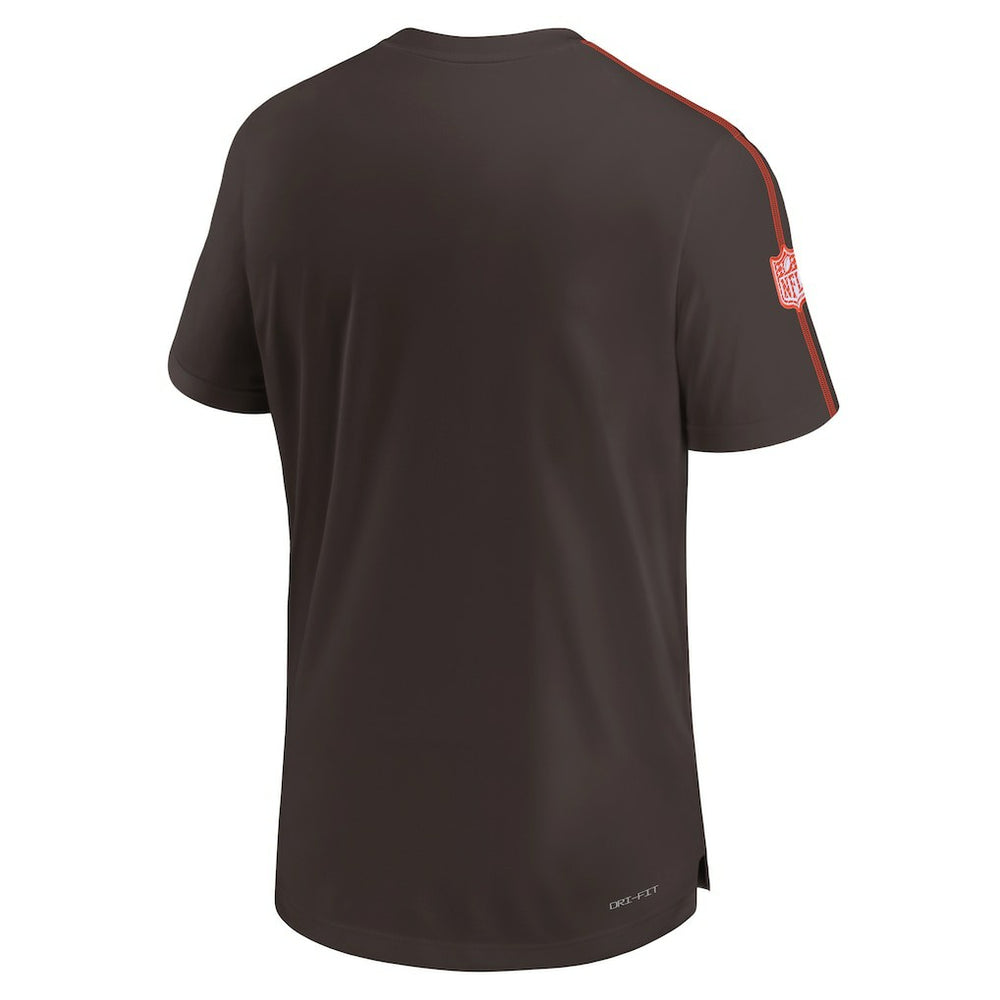 Cleveland Browns 2024 Sideline Coach UV Performance T-Shirt - Brown - Nike