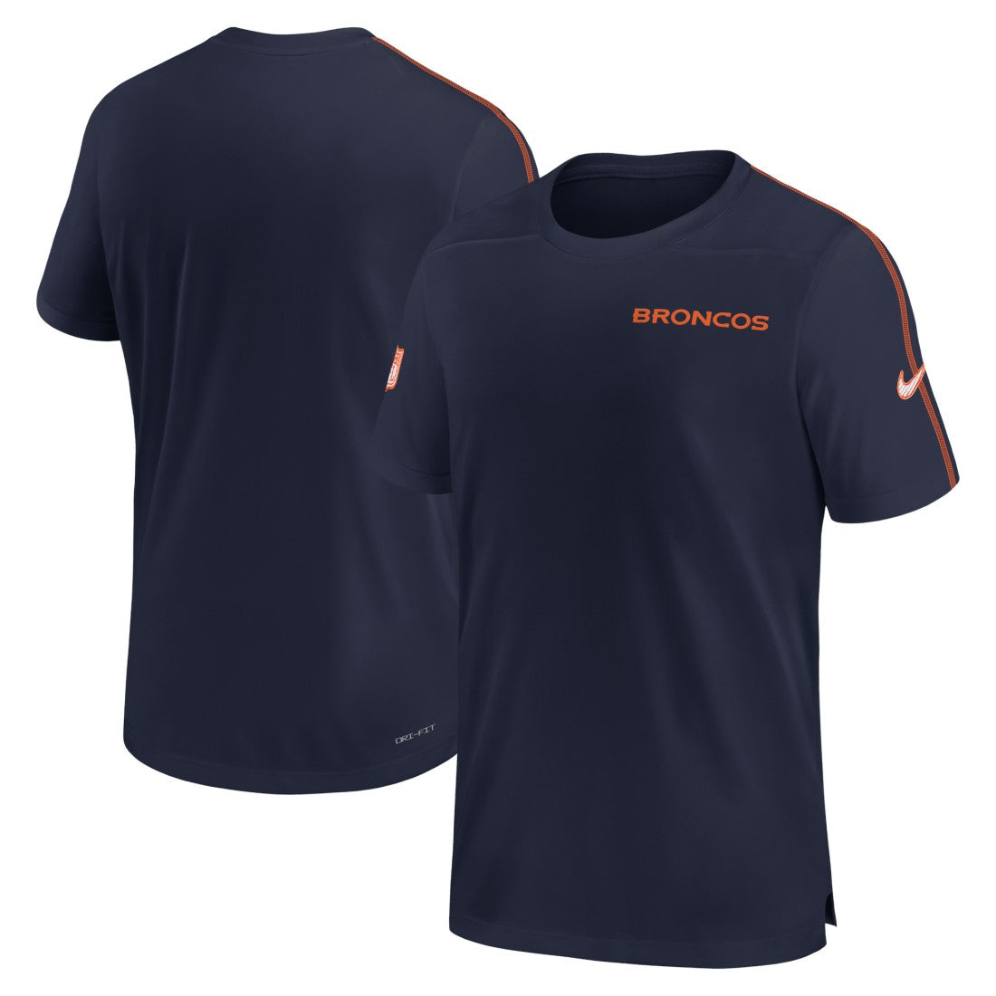 Denver Broncos 2024 Sideline Coach UV Performance T-Shirt - Navy - Nike
