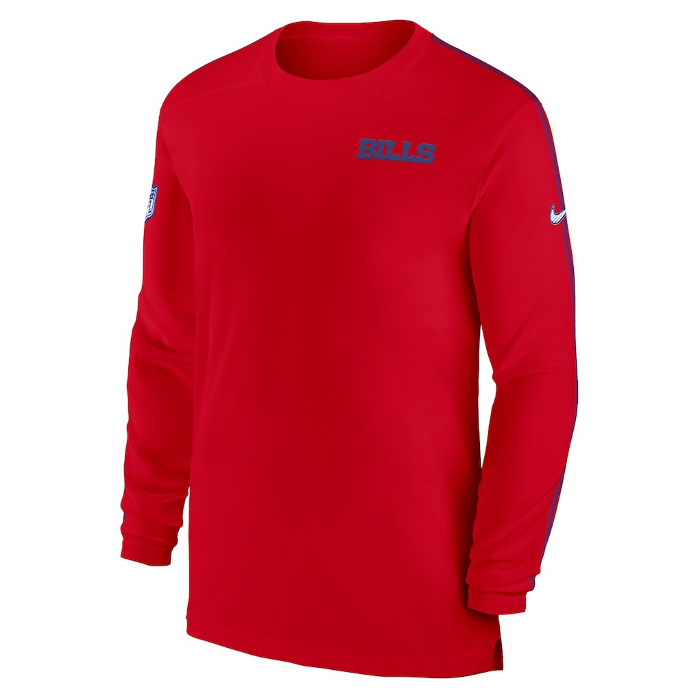 Buffalo Bills Sideline Coach UV Performance Long Sleeve T-Shirt - Red - Nike