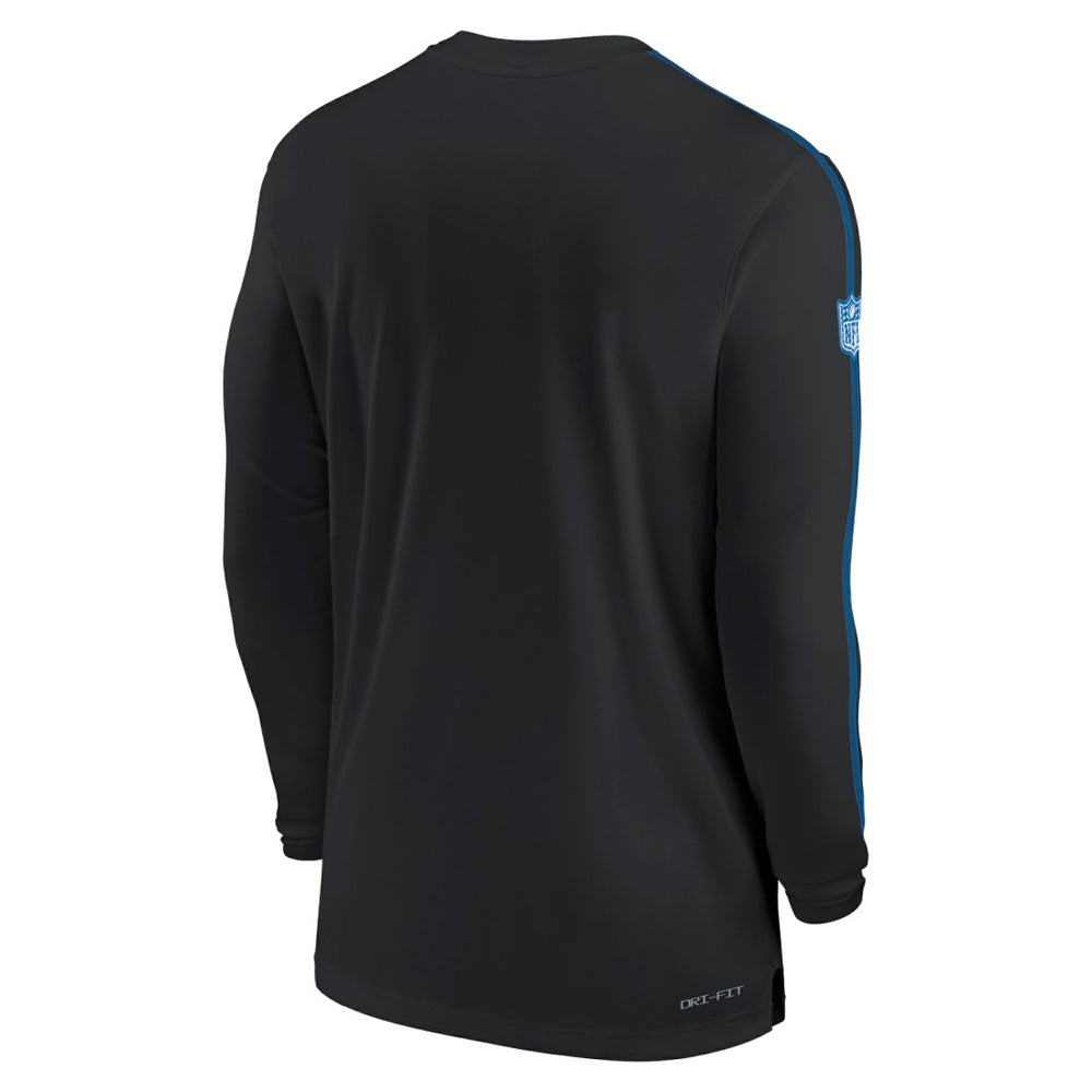 Detroit Lions Sideline Coach UV Performance Long Sleeve T-Shirt - Black - Nike